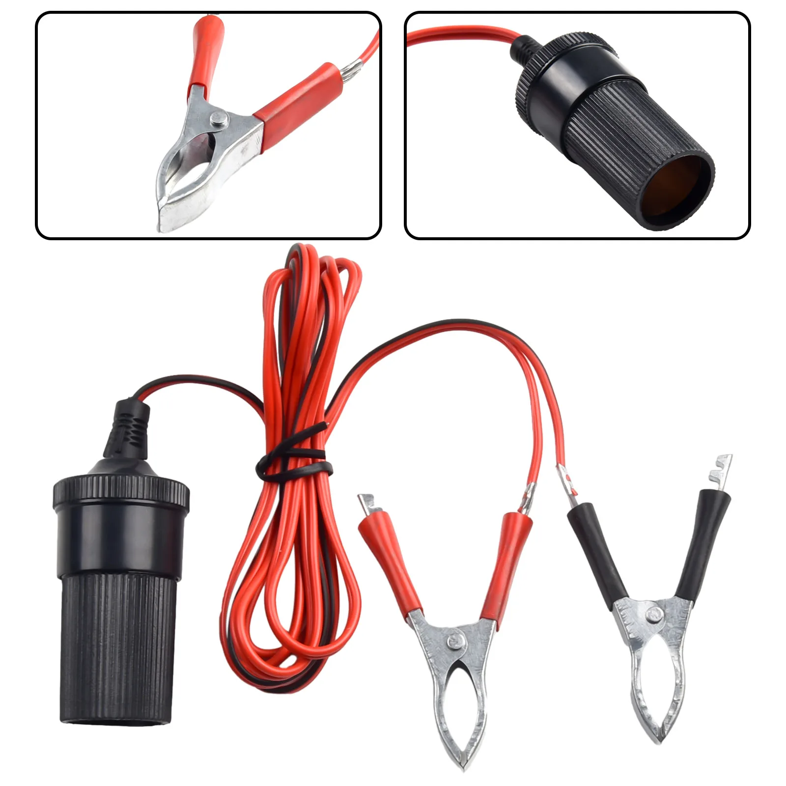 

Newest 2022 Wholesale 12 Volt Cigar Lighter Car Battery Clips 12V Battery Clamp Car Cigar Lighter Socket For Car