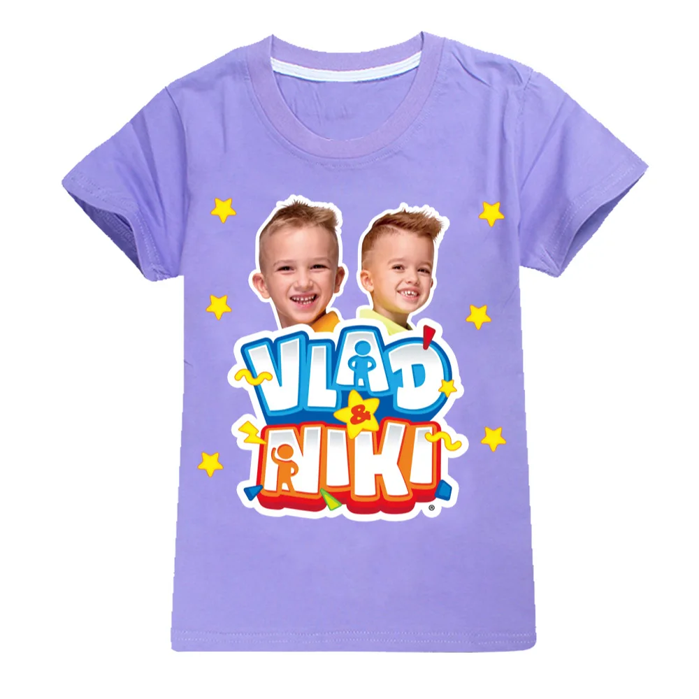 Children's Summer Tee Vlad Niki Pullover for Teenage Boys Cotton Infant Kids Clothes Princess T-Shirt Tops Girls Younth Clothing