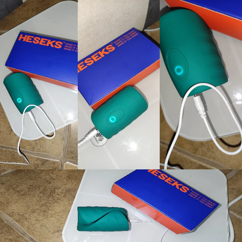 Vibratore HESEKS per allenamento con controllo APP, masturbatore maschile, giocattoli sessuali, anello per l'allenamento del glande per uomini_voghion.com