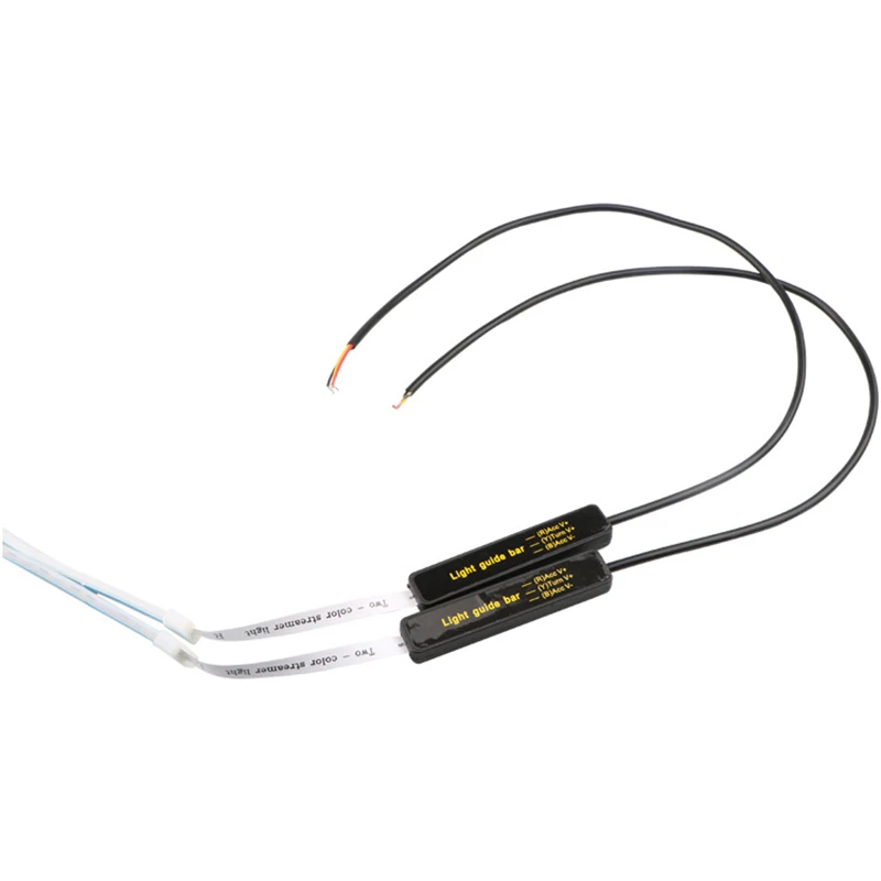 자동차 LED DRL 주간 주행등, 30/45/60cm, 플로우 런 헤드 라이트, LED 스트립 브레이크 방향 지시등, 터닝 가이드 라이트 바, 2 개