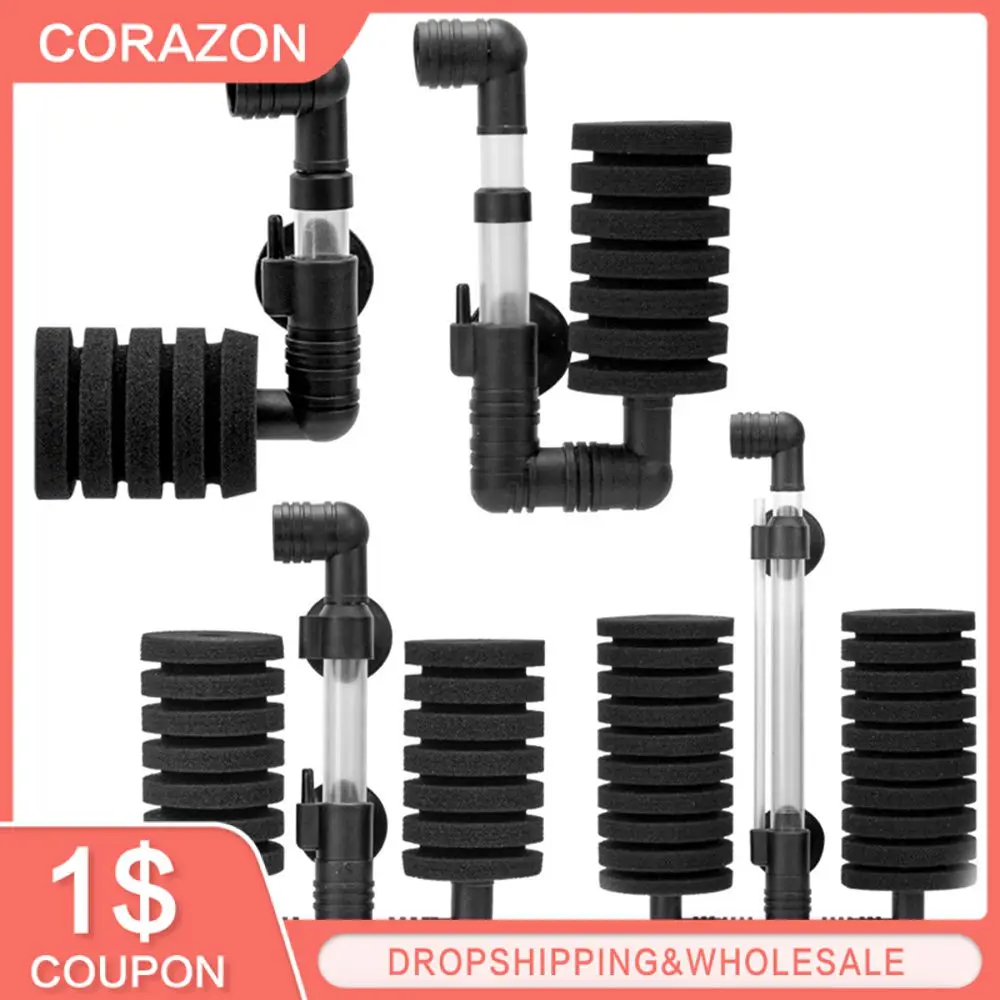 수족관 스폰지 필터, 물고기 탱크 새우 연못 공기 펌프, 생화학적 스폰지 필터, 바이오 스폰지 필터, 수족관 여과 필터, 1PC 