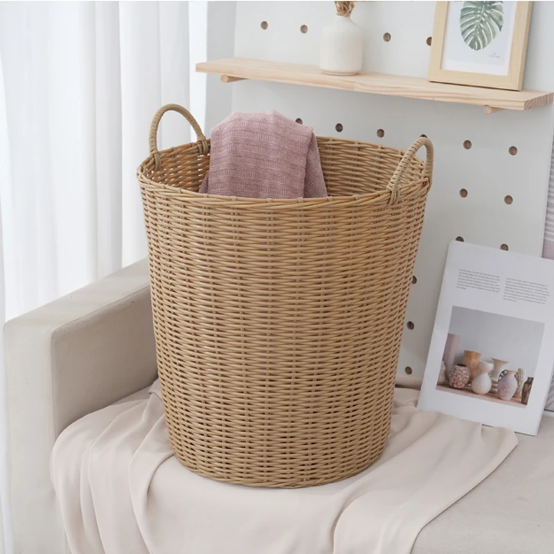 Extra Large Dir Clothes Storage Basket Wier Weaving Laundry Hamper Home Use Clothes Basket Organizer Kins Brand