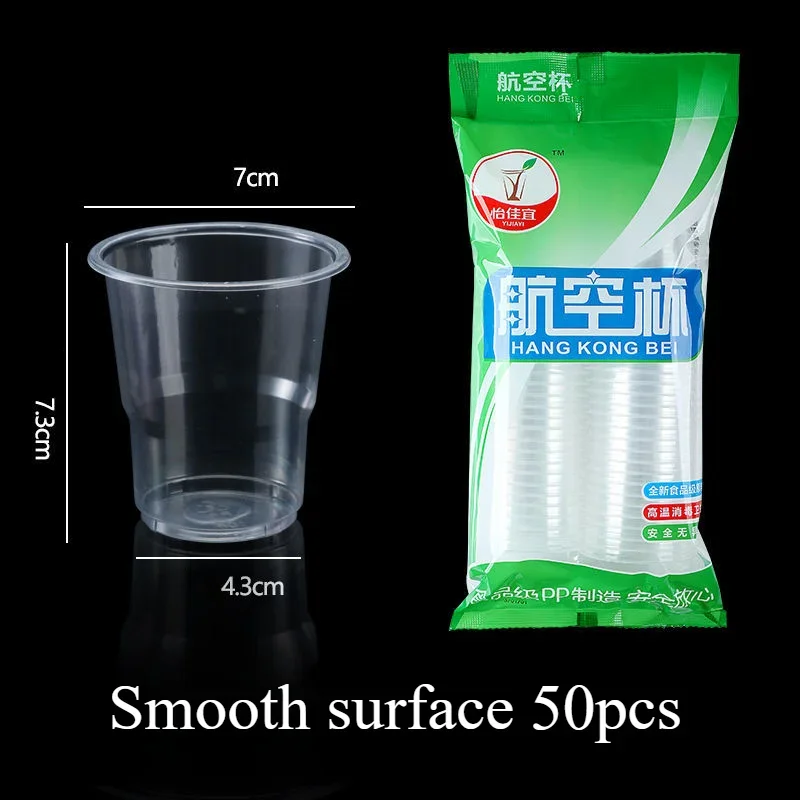 thumbnail image 1 of Vasos de papel para exteriores, 25/50 unidades, vasos de plástico nuevos, desechables, transparentes, para fiestas, cocinas, picnics, cumpleaños, vajilla de 160/170/200 ml, 1 of 5