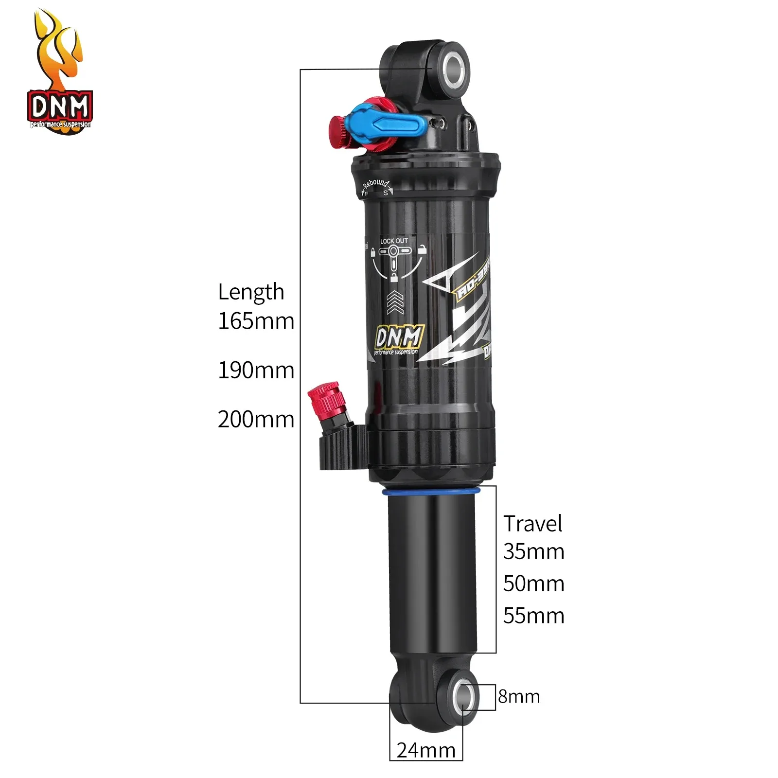 DNM ADY-36RC リアサスペンション 190mm DNM AOY 36RC Mountain Bike