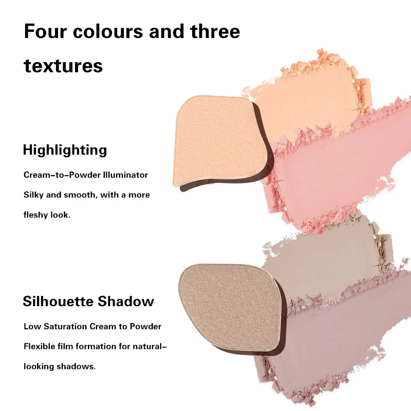 Eye Shadow Powder 4 Colors Palette Blush Eyeliner Eyeshadow Highlight Contour Palette Cute Makeup Beauty Cosmetics