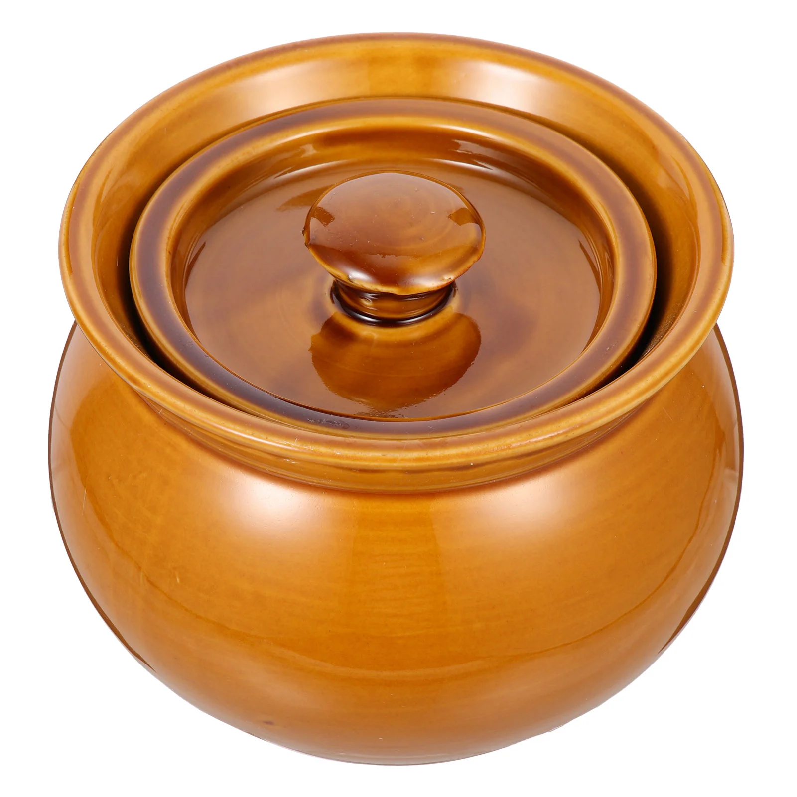 

Ceramic Stew Pot Lid 500Ml Cooking Clay Pot Vintage Casserole Pot Cookware Stockpot