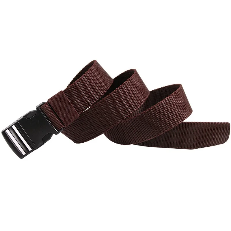 Brown Nylon Tactical Belt For Men Outdoor Multi Functional