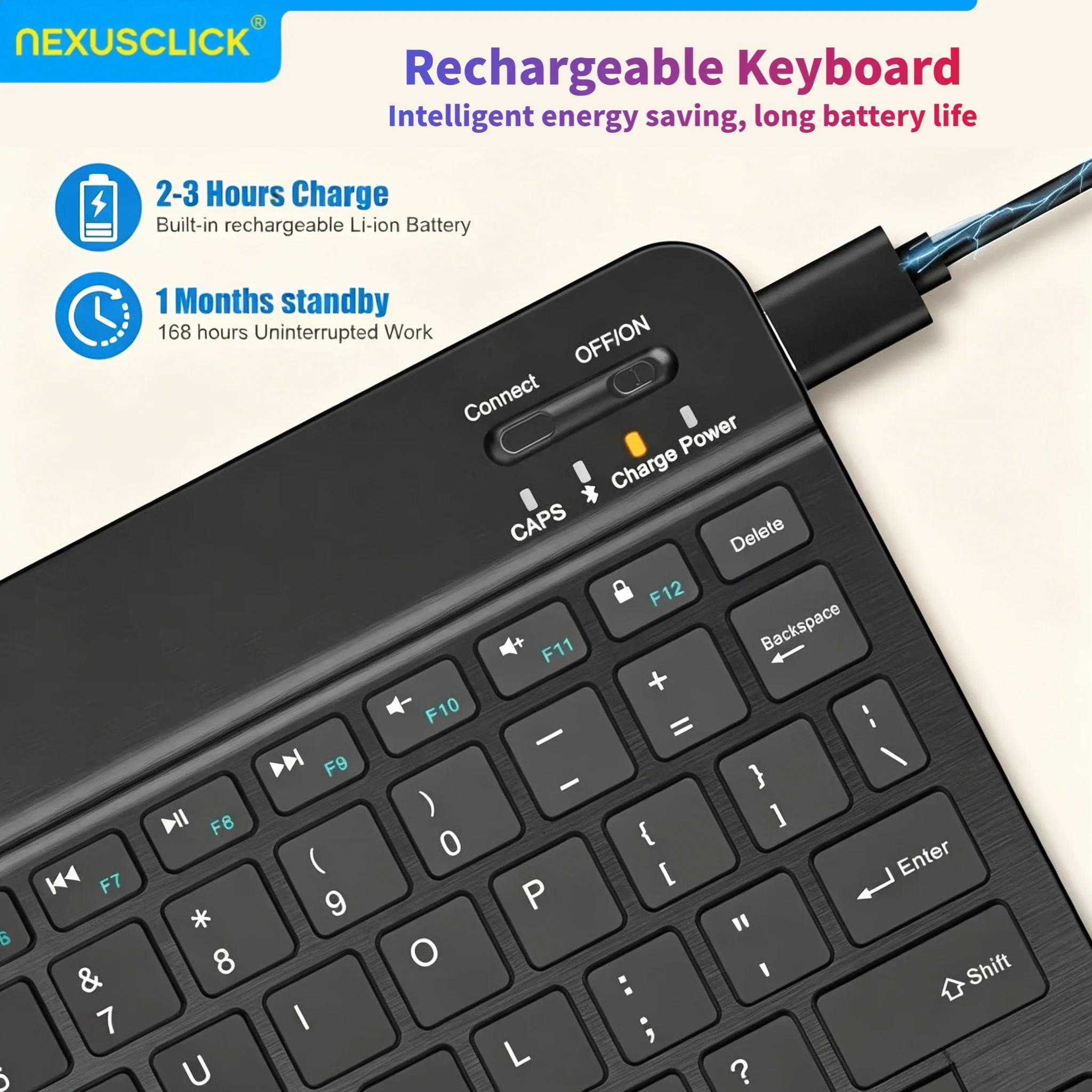 Universal Bluetooth Keyboard for Tablets and Mobile Devices