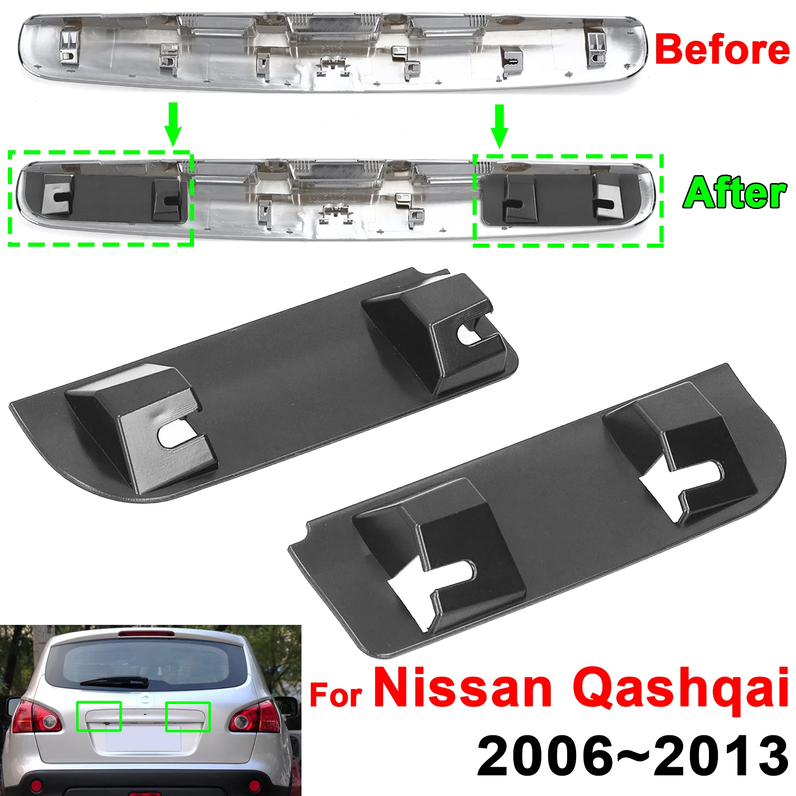 ForNissanQashqaiDualisCarTailgateBootHandleRepairSnappedClip