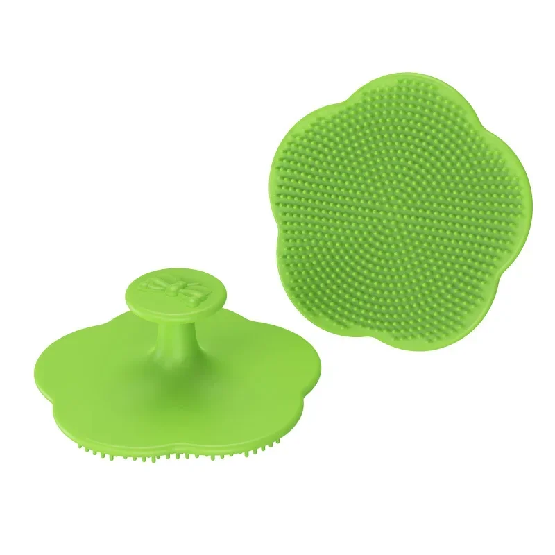 Baby Care Set Baby Bath Brush Cute Infant Fetal Head Fat Cleaning Silicone Brush Newborn Soft Hair Comb Head Massager Baby Care Accessorie