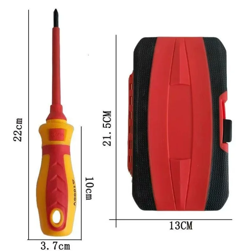 13 piece insulation screwdriver set cross shaped high-voltage resistant