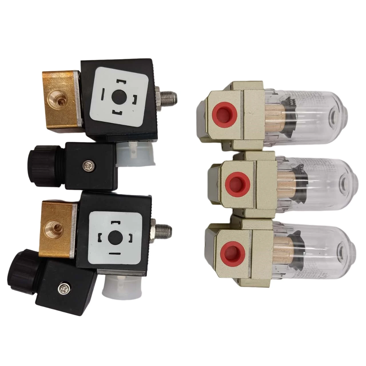 4 In 1 Flowmetre Kit Radiator 220V Solenoid Valve Filter Set For Common Rail Test Bench Accessories