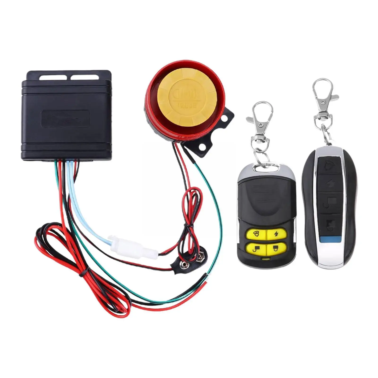 12v Motorcycle Alarm Remote Control Anti theft 125db High Power Siren