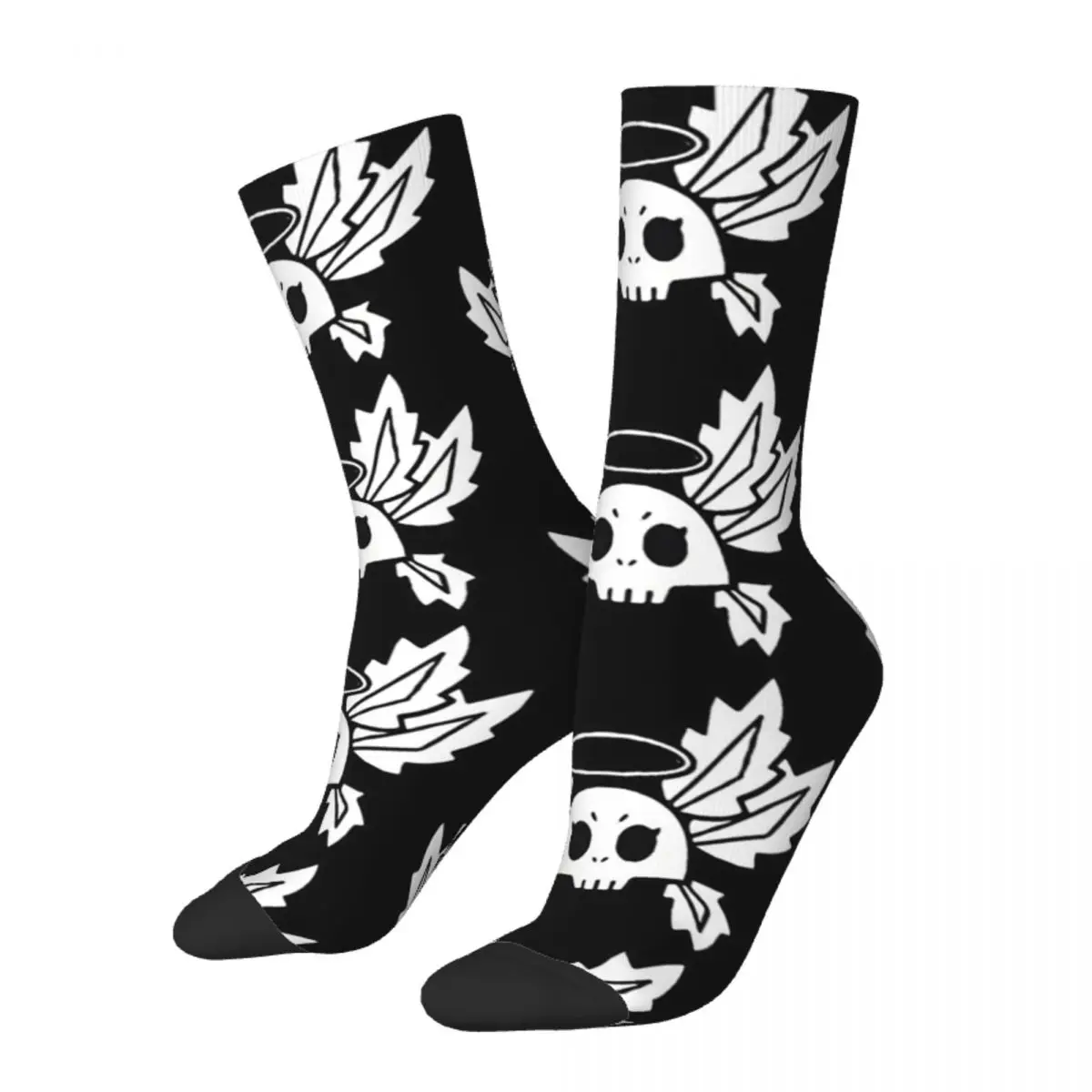 

Funny Crazy Sock for Men Skull Hip Hop Harajuku Axolotl Lover Walking Fish Happy Breathable Pattern Printed Boys Crew Sock Gift