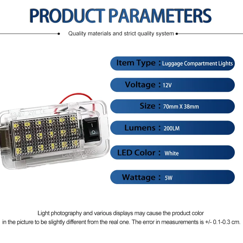 nonn！ 1Pcs Car LED Trunk Lights Luggage Compartment Lamp For