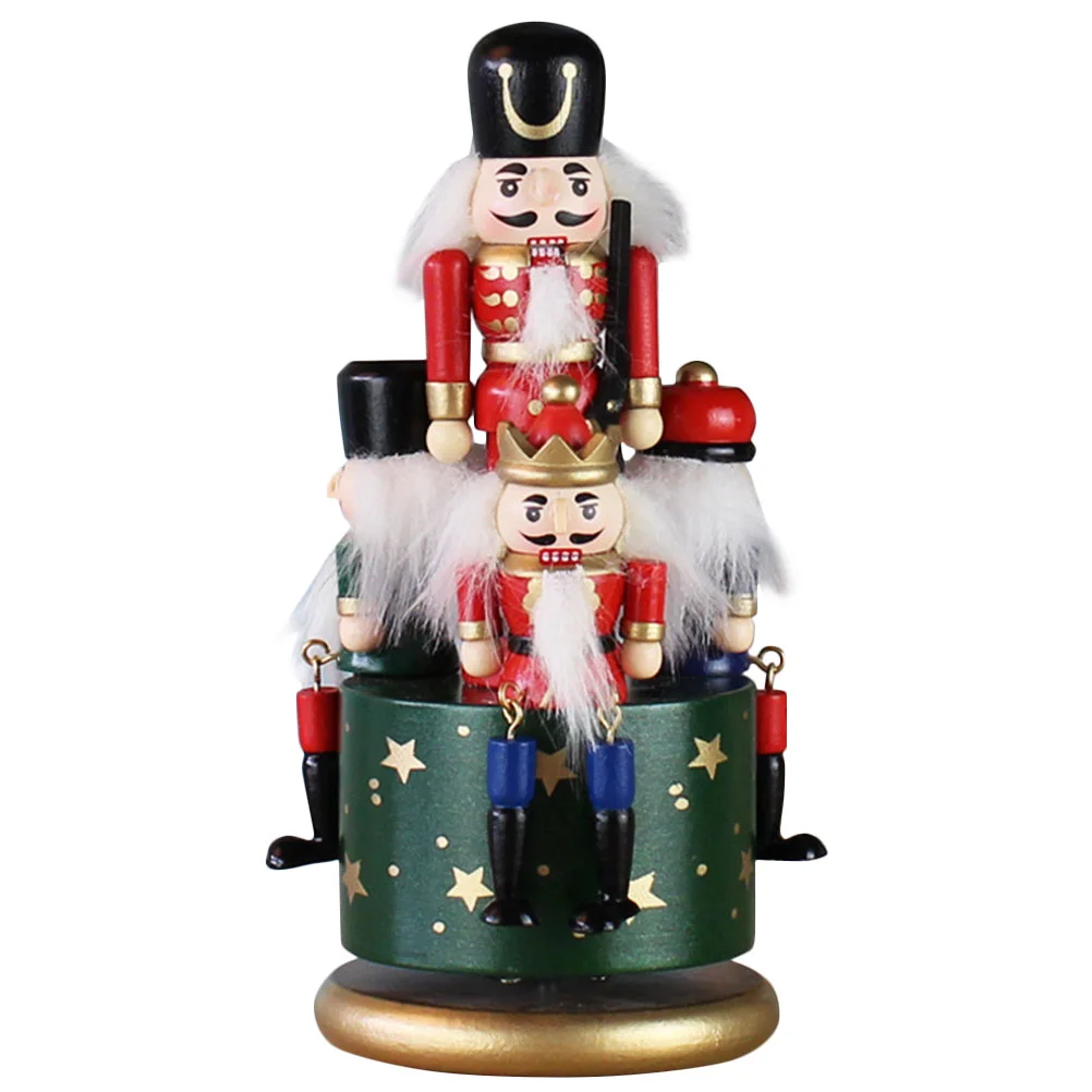 

European Style Hand Painted Nutcracker Music Box Desktop Adorns Craft Nutcracker Ornament Christmas Decorations