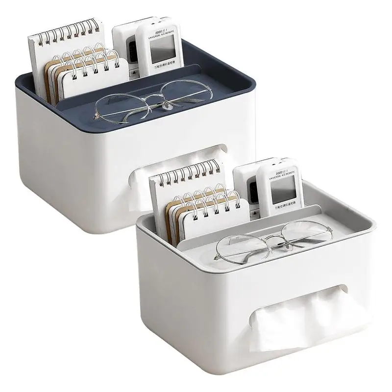 

Desk Tissue Box Holder Creative Style Makeup Cosmetic Organizer Cellphone Organizer Rack Multifunctional Storage container Decor