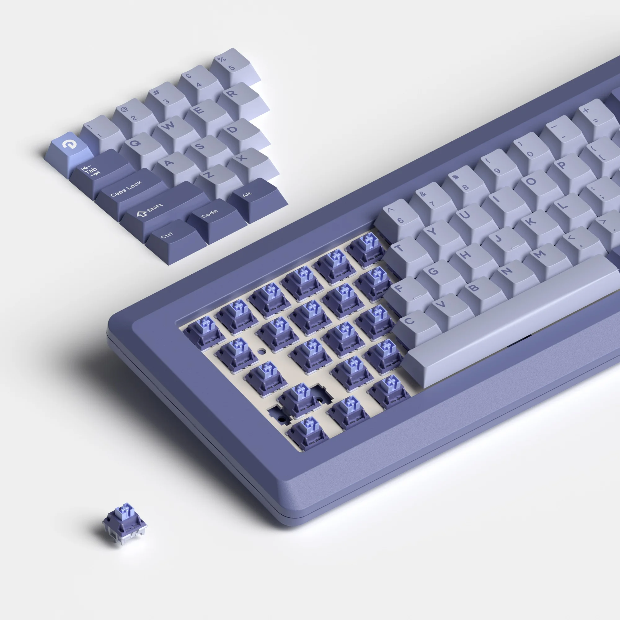Domikey-rgb Smd Linear Ocean Switch Switches Deep Sea para Teclado Mecânico de Jogos mx Stem Nylon Pom Lubed Mão 42g 52g - Imagem 3
