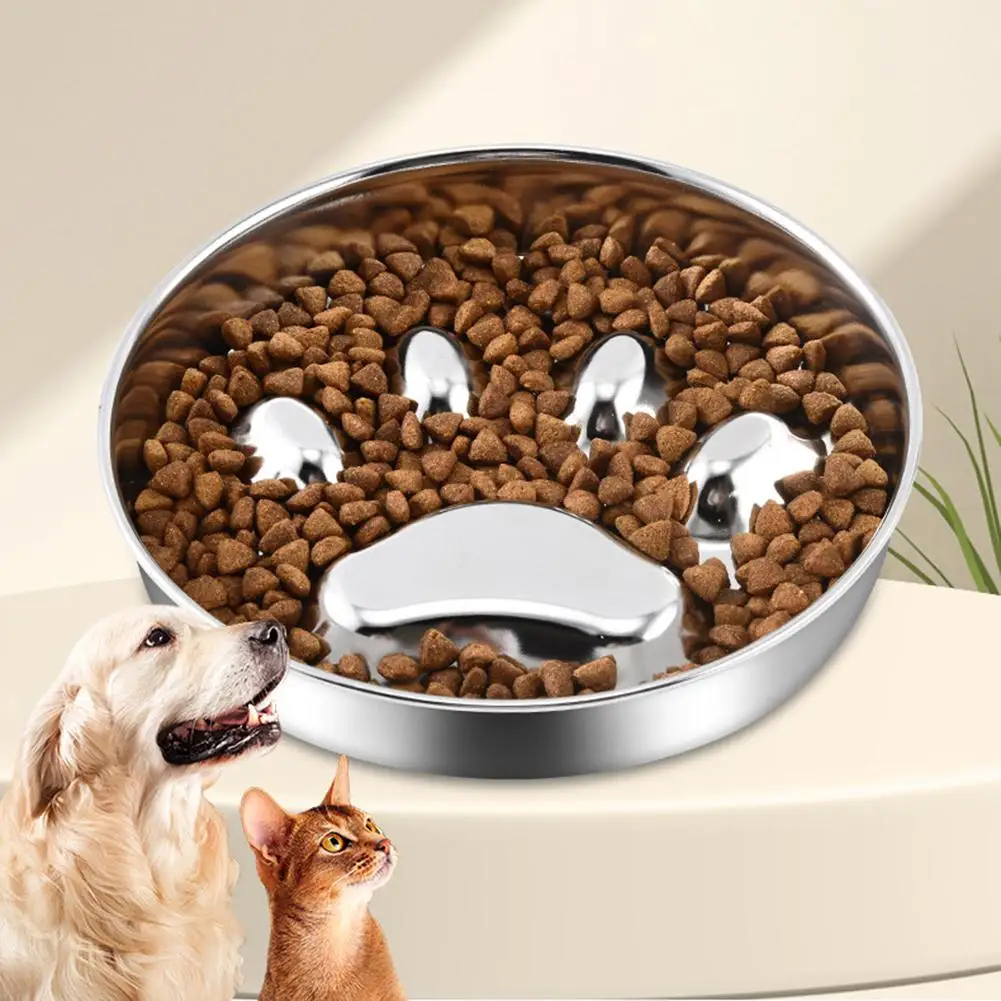 

Pet Slow Feeding Food Bowl Slow Down Eating Non-Slip Metal Puzzle Maze Pet Dishes For Small Medium Large Breeds