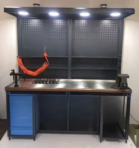 Stainless steel workbench with drawers tool cabinet workshop
