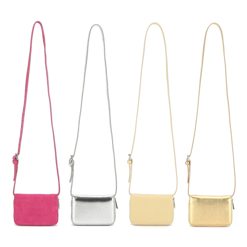 

Korea Luxury Design Handbags Mini Card Holder Crossbody Bags Small Square Bag Pendant Fashion Multi Color Cowhide Waistpack