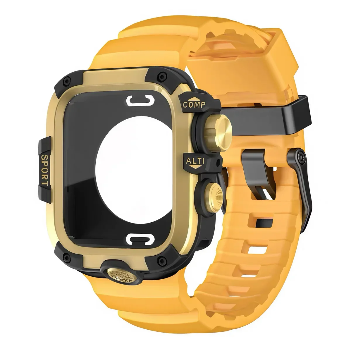 Premium 2-in-1 Metal Alloy Case with Silicone Strap