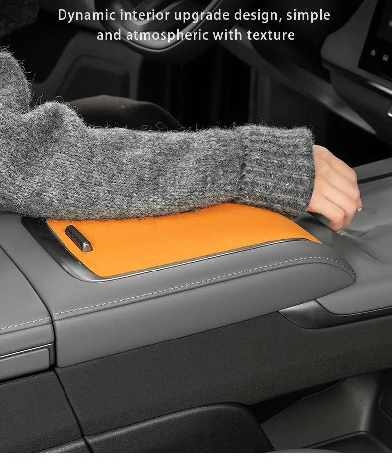 For ZEEKR 7X Suede stickers on the center console panel Scratch-resistant and di