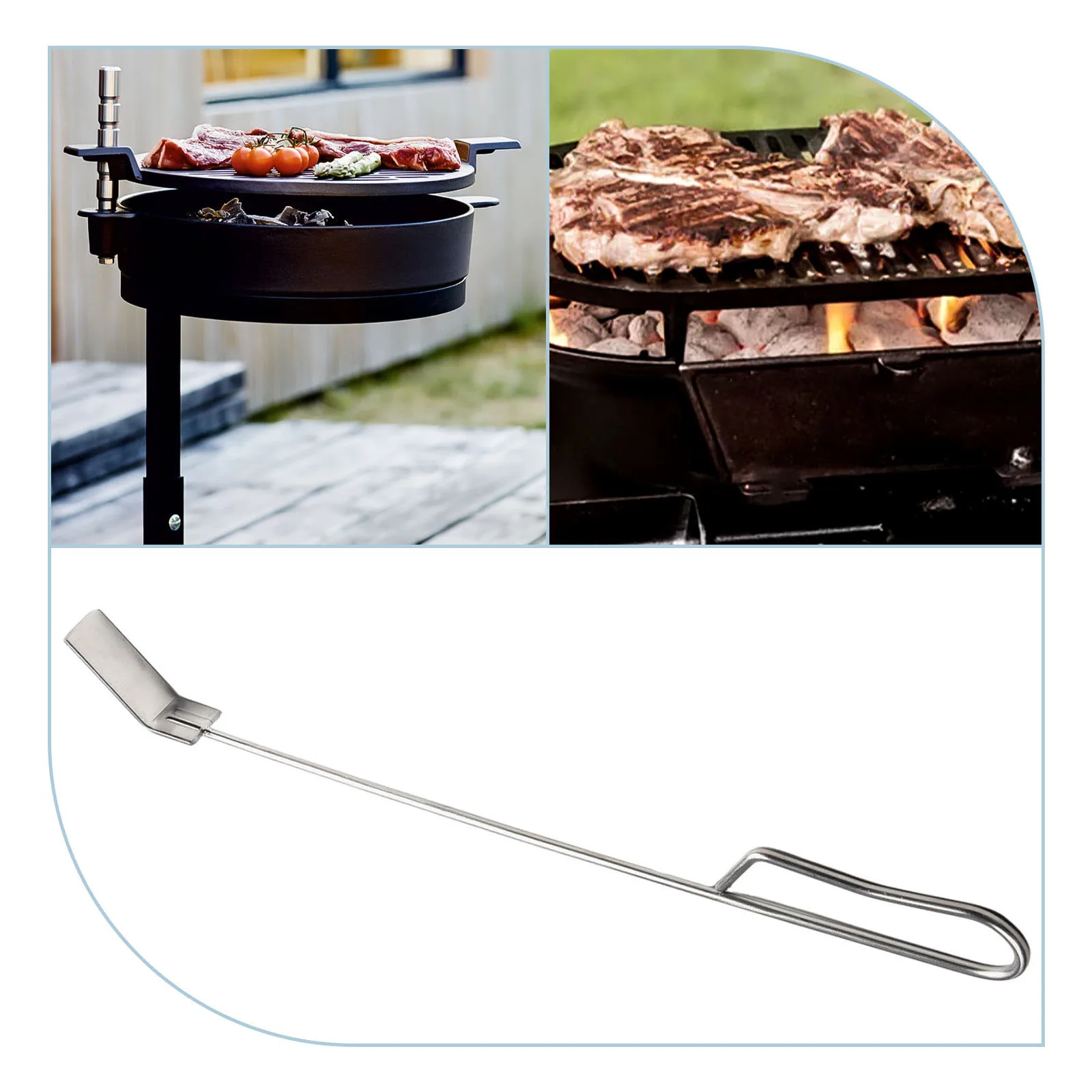 Charcoal Grill Ash Tool Ash Removal Tool Comfortable Metal Handle High-grade Metal Handle Lengthened Outlet