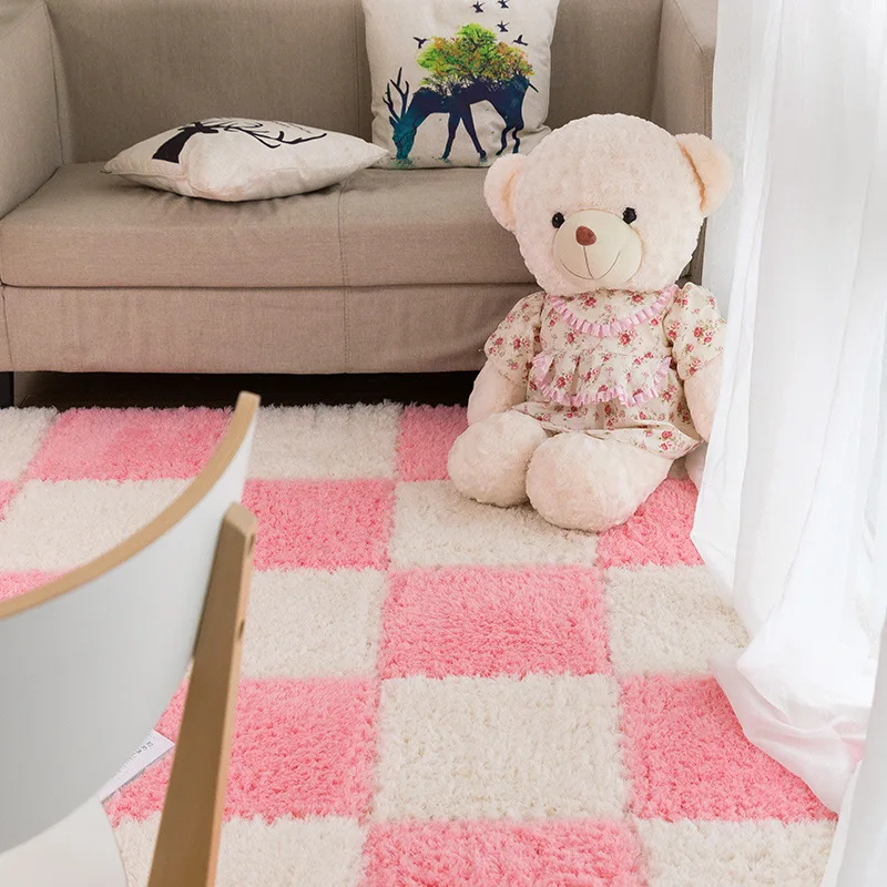 10pcs Plushy Puzzle Carpet Tiles Modern Trend Living Bedroom Rug Soft DIY  Thickening Winter Children's Room Puzzle Floor Mat - AliExpress
