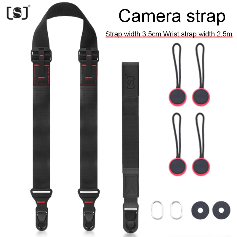 Universal Camera Shoulder and Neck Strap with Wrist Support