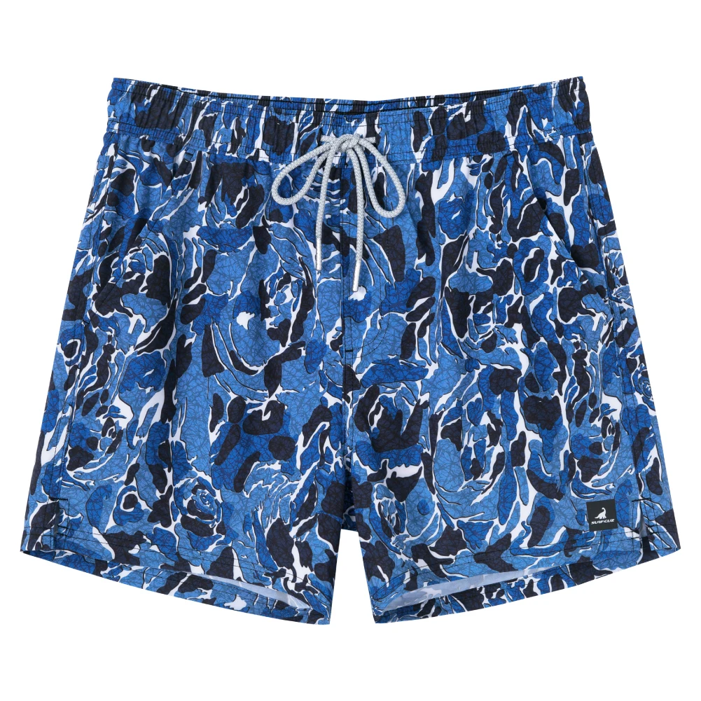 SURFCUZ Mens Swimming Trunks with Compression Liner 2 in 1 Running Sport Workout Shorts Quick Dry Beach Swim Shorts for Men