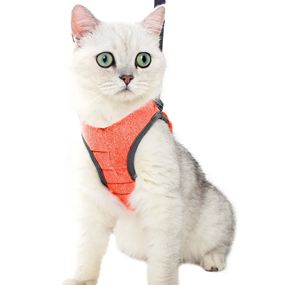 Adjustable Anti-Escape Kitten Harness – Lightweight Breathable Soft Cat Vest with Leash