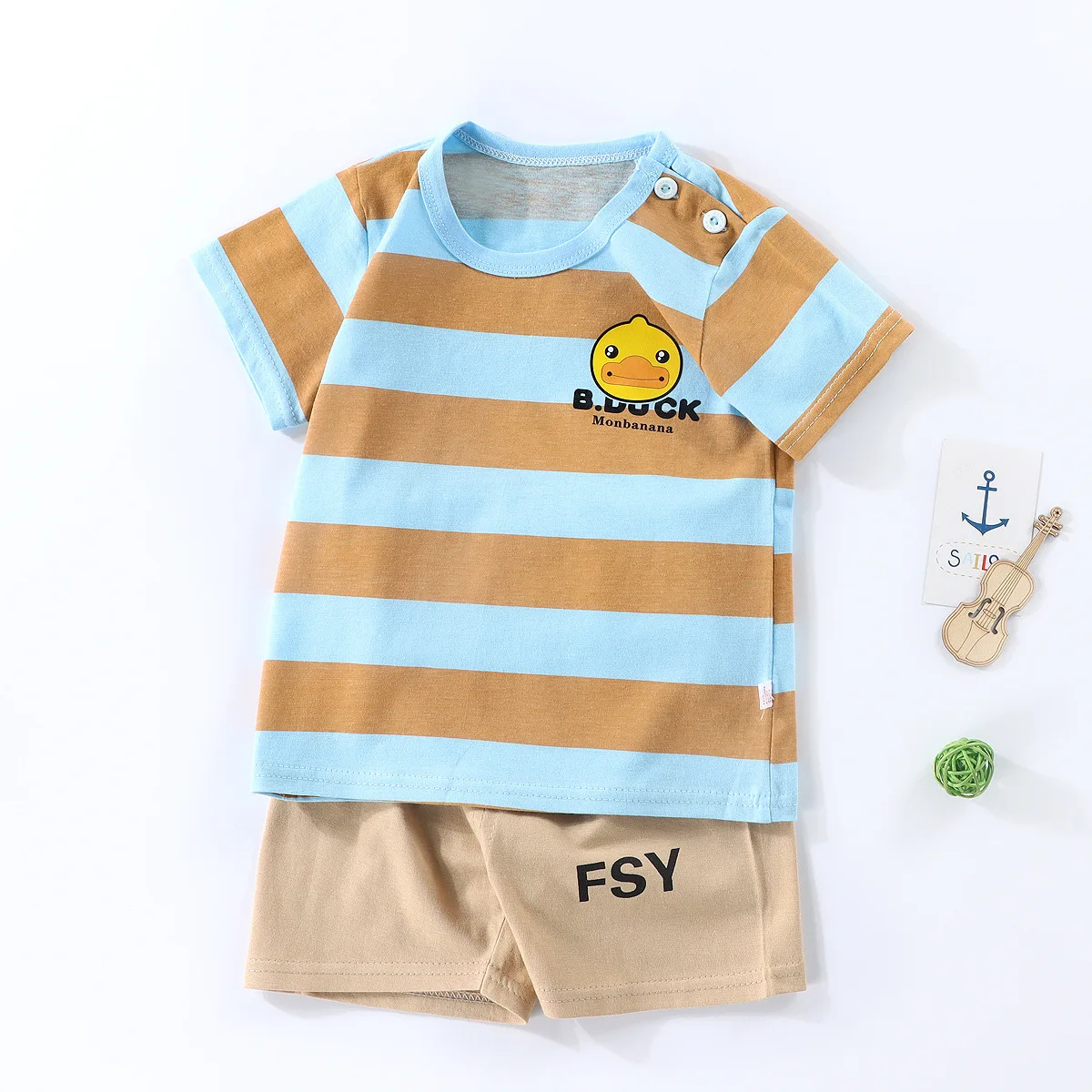 Disney Fashion Children's Day Clothes Set Casual Cartoon Printed T-shirts+pants Baby Girls Boy Tracksuit Infant Toddler Outfits baby dress and set Baby Clothing Set