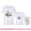 Eid Mubarak Print Family Matching Shirts Cotton Dad Mother Kids Tees Tops Baby Rompers Funny Family Look Ramadan Mubarak Outfits 4