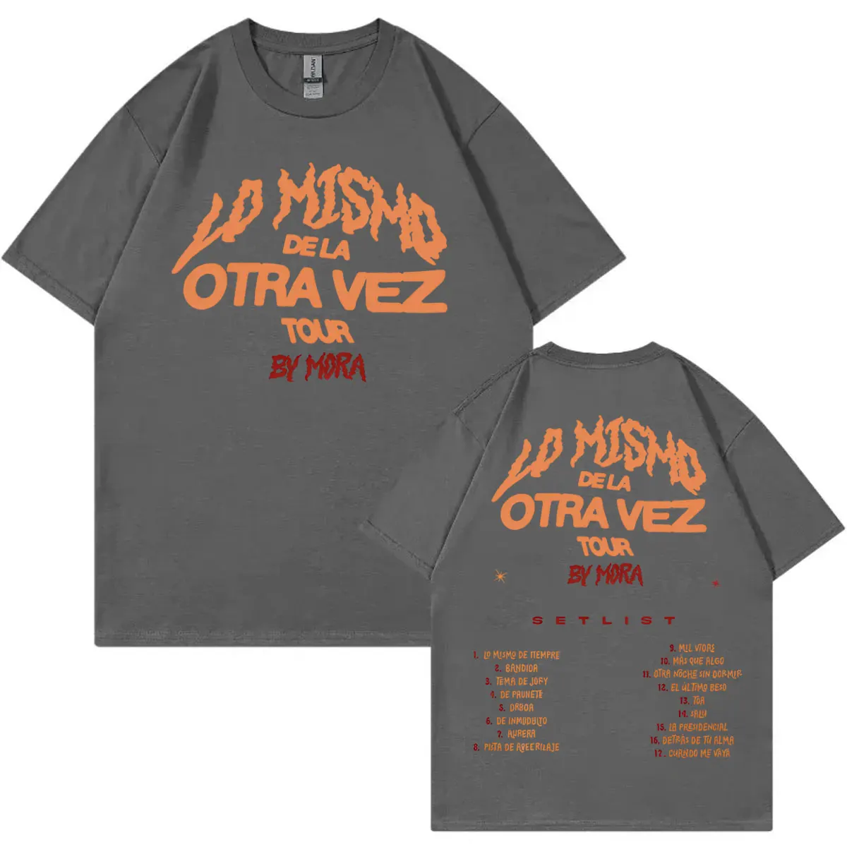 Cantante Mora Lo Mismo De La Otra Vez Tour 2025 Camiseta Tampada Moda Hip Hop Camisetas De Manga Corta Unisex Casual Camisetas Sueltas - AliExprs