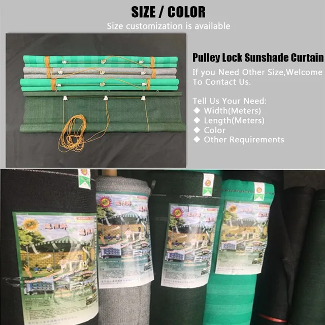 Hdpe Lélegző Hengeres Hálószoba Napernyő Ablak Függöny Kézi Emelő Adatvédelmi Képernyő Lyukasztó Napbiztos Függönyök - Image 2