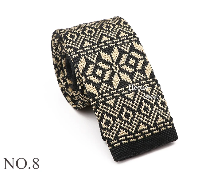 Neuheit Chic Gestrickte Krawatten Für Männer Frauen Rot Grün Grau Gewebte Krawatte Plaid Geometrische Muster Dünne Schlanke Schmale Winter Krawatte – Detail 9
