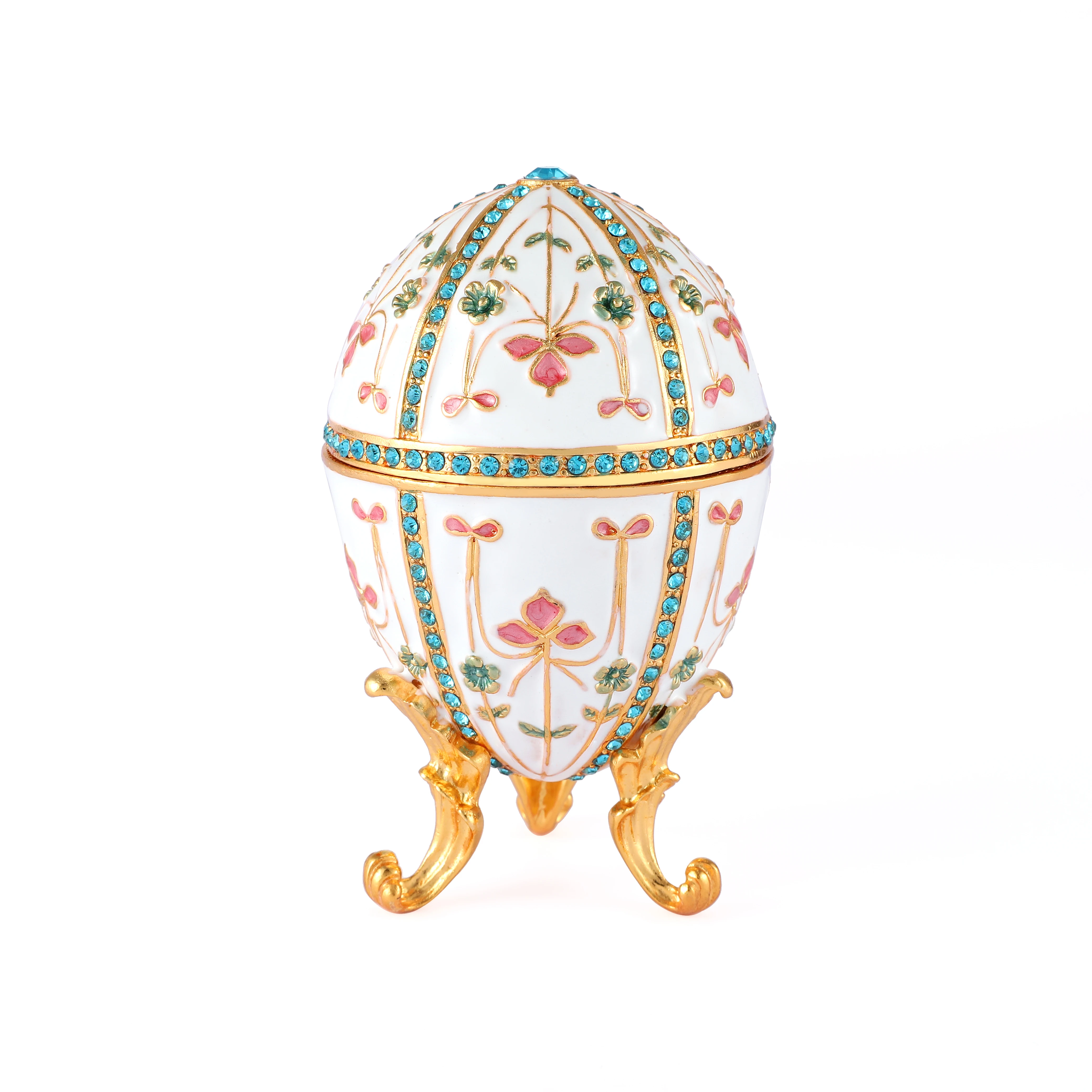 QIFU Faberge Egg Style Jewelry Trinket Box Gift for Home Decoration mini storage boxes