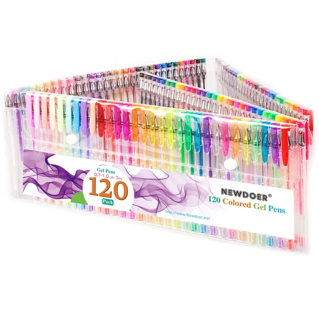 100/120 colors Gel Pens Coloring Pens Set for Adult Coloring Books