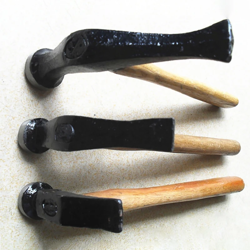 Wooden Handle Flat Tail Round Head Hammer Leather Small Bottom Hammer Shoe Repair Household Hardware Tool for leather tools,leather craft tools,leather craft tool,leather craft hammer