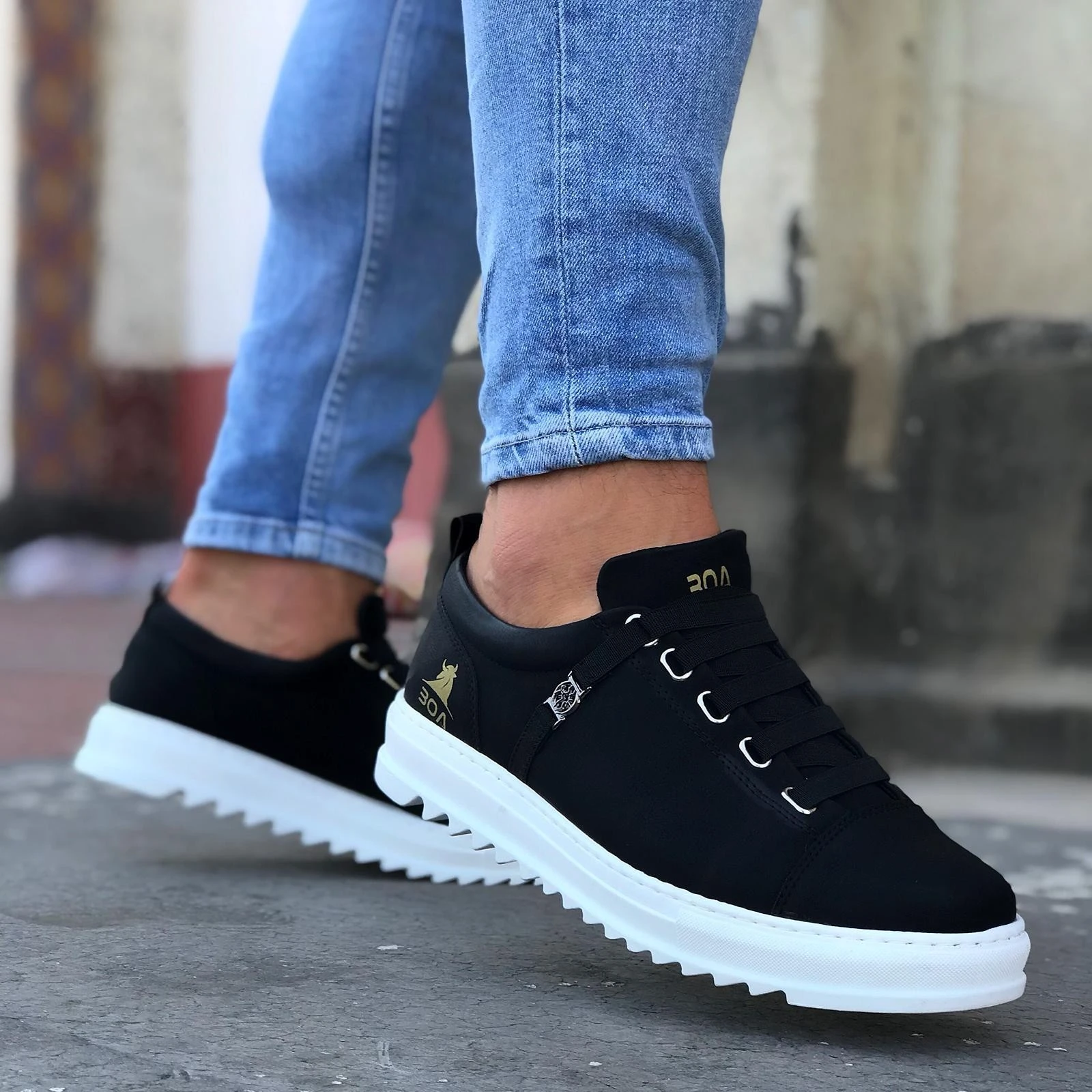 Zapatillas de deporte informales para hombre, zapatos deportivos ajustados con Base, color y negro, ER0111, | - AliExpress