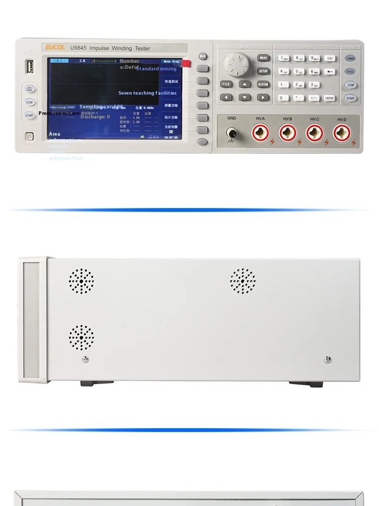 U9845 7" TFT Display 4 Channels Impulse Winding Turns Tester Single/Three Phase