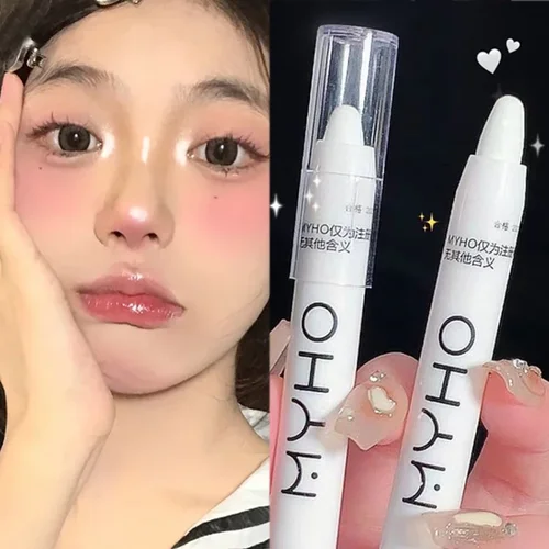 글리터 하이라이터 펜, 방수 진주 광택 매트 화이트 실버 다이아몬드 브라이트닝 누에 아이섀도우 스틱 페이셜 메이크업 2