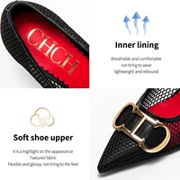 CHCH Women's High Heels 2025 Spring New Hollow Business Women's Shoes 7cm Red Evening Shoes - Image 5