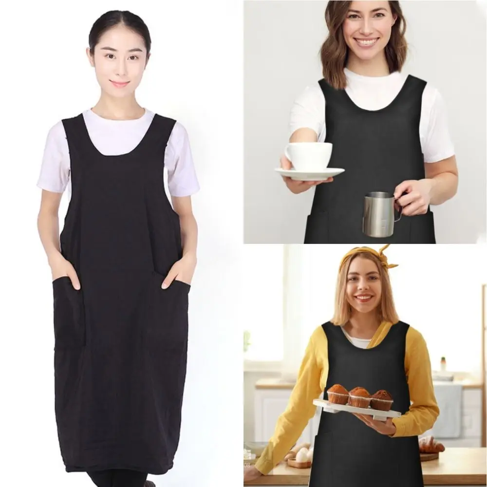 전문 이발소 작업복 포켓 포함 정전기 방지 크로스 미용 앞치마 통기성 유니섹스..