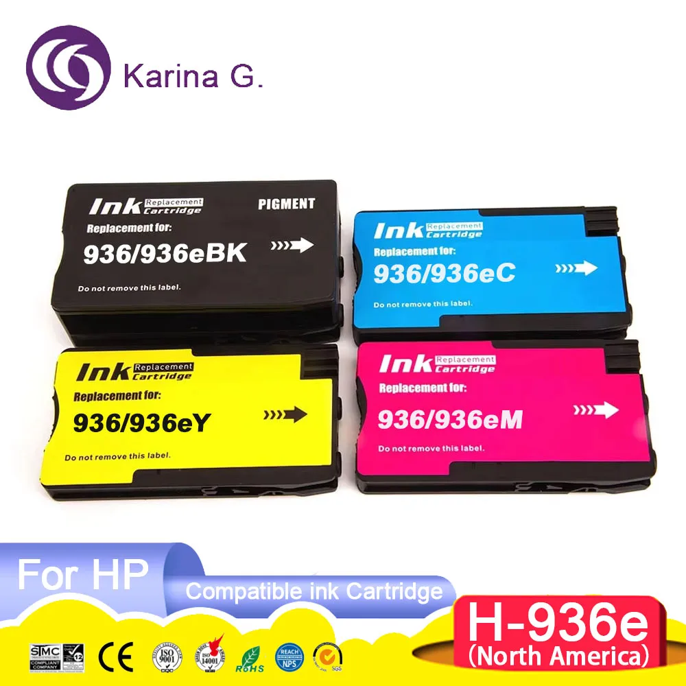For 936e 936 Premium Color Compatible Inkjet Ink Cartridge for 936 OfficeJet 91