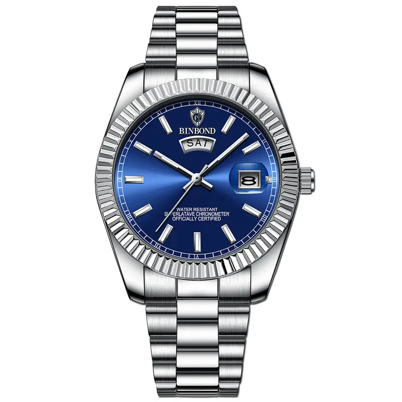 BINBOND B7012 Mens Fashion Business Sports Quartz Watch 30M Waterproof Luminous Classic Calendar Creative Clock Mens Wristwatch - Image 12