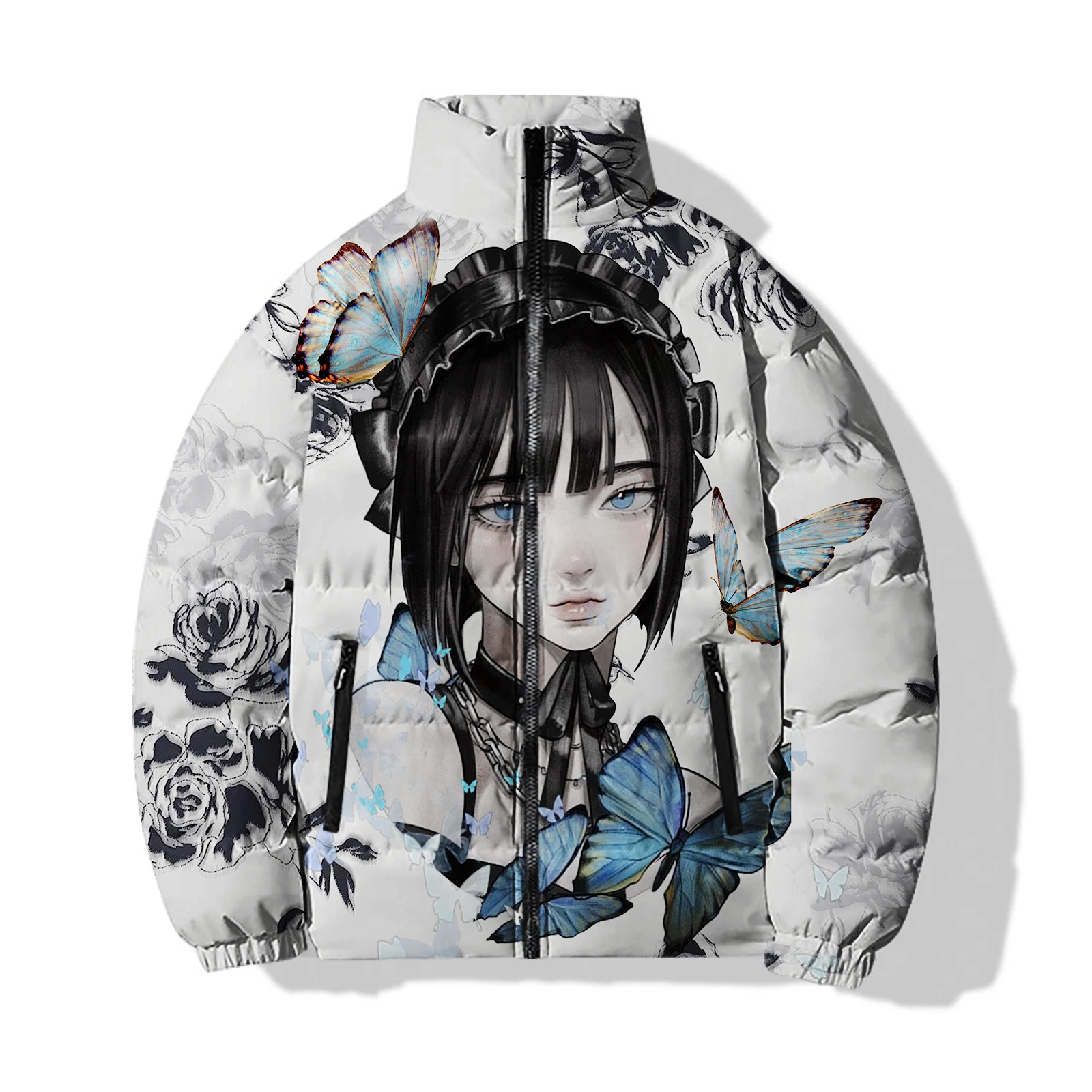 thumbnail image 1 of Abrigo de invierno de belleza para hombre, estilo japonés, chaquetas frías para hombre, abrigos cálidos, novedad, abrigos de plumón de alta calidad, impresión digital 3D, moda, 1 of 4