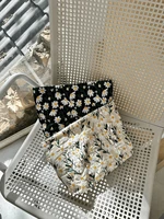 Embroidered Daisy Flower Floral Cosmetic Bag Portable Travel Bag Carry On Makeup Bag Skin Care Bag Toilet Bag Gift Box Women 2