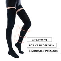 Medical Compression Stockings 20-30mmHg Graduated Pressure Thigh High Elastic Nursing Socks for Varicose Veins Edema Swelling 1